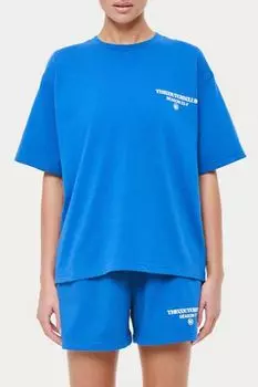 Хлопковая футболка с принтом оверсайз The Couture Club