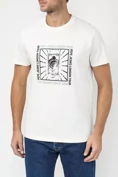 Хлопковая футболка с принтом PEPE JEANS