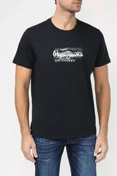 Хлопковая футболка с принтом PEPE JEANS