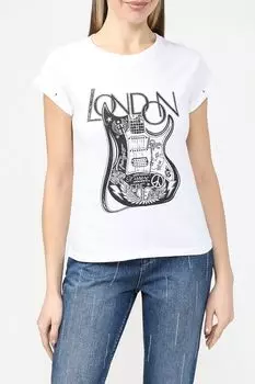 Хлопковая футболка с принтом PEPE JEANS