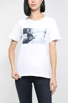 Хлопковая футболка с принтом PEPE JEANS