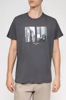 Хлопковая футболка с принтом PEPE JEANS