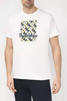 Хлопковая футболка с принтом PEPE JEANS