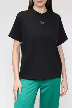 Хлопковая футболка с принтом REEBOK