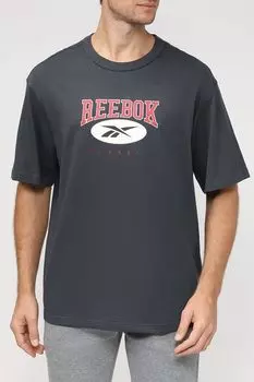 Хлопковая футболка с принтом REEBOK