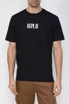 Хлопковая футболка с принтом Replay