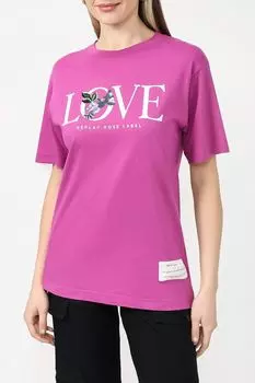 Хлопковая футболка с принтом Replay