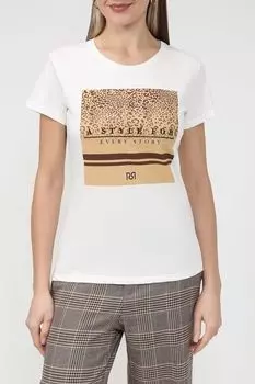 Хлопковая футболка с принтом Rinascimento