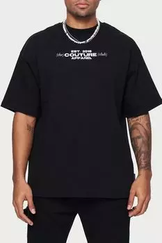 Хлопковая футболка с принтом The Couture Club