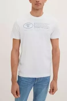 Хлопковая футболка с принтом TOM TAILOR