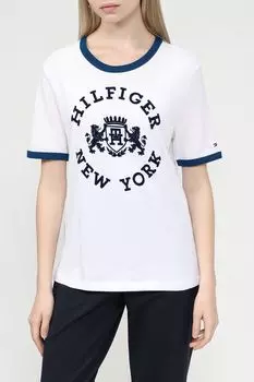 Хлопковая футболка с принтом Tommy Hilfiger