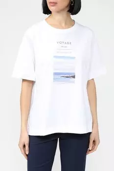 Хлопковая футболка с принтом UNQ