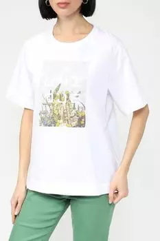 Хлопковая футболка с принтом UNQ