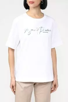 Хлопковая футболка с принтом UNQ