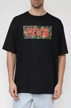 Хлопковая футболка с принтом VERSACE JEANS COUTURE