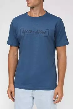 Хлопковая футболка с текстовым принтом LERROS