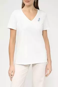 Хлопковая футболка с V-вырезом s.Oliver