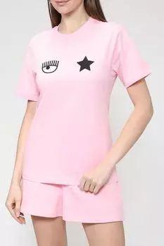 Хлопковая футболка с вышивкой Chiara Ferragni