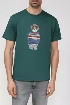 Хлопковая футболка спринтом D.Molina