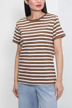 Хлопковая футболка в полоску Comma
