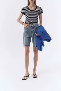 Хлопковая футболка в полоску Dunst