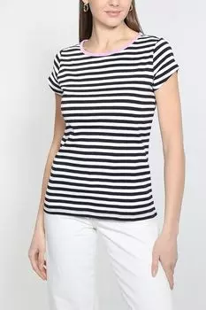 Хлопковая футболка в полоску Esprit Edc