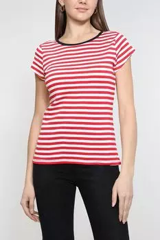 Хлопковая футболка в полоску Esprit Edc