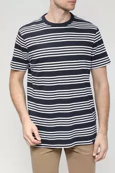 Хлопковая футболка в полоску LERROS