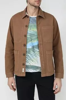 Хлопковая куртка-рубашка с накладными карманами Blend