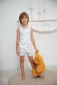 Хлопковая майка с принтом Aspaya