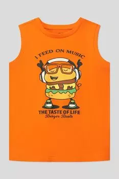 Хлопковая майка с принтом OVS