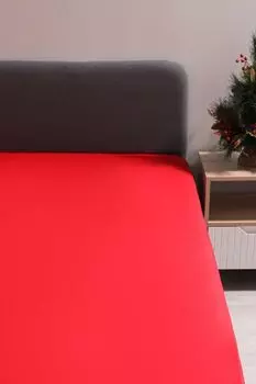Хлопковая натяжная простыня Solid Red COINCASA