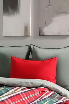 Хлопковая наволочка Solid Red COINCASA