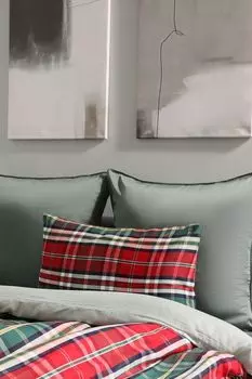 Хлопковая наволочка Tartan Sleigh Ride COINCASA