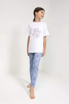 Хлопковая пижама из лонгслива и легинсов GIOCO