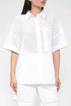 Хлопковая рубашка ажурная s.Oliver