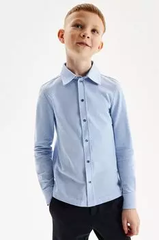 Хлопковая рубашка классического кроя Silver Spoon