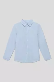 Хлопковая рубашка однотонная Benetton