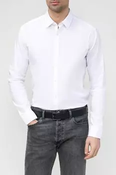 Хлопковая рубашка прямого кроя HUGO