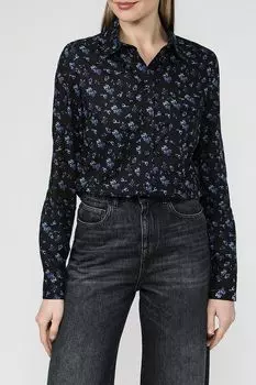 Хлопковая рубашка с цветочным принтом BELUCCI