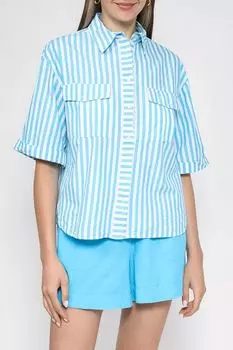 Хлопковая рубашка с карманами Piombo