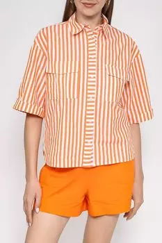 Хлопковая рубашка с карманами Piombo