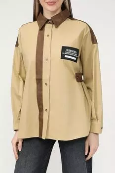 Хлопковая рубашка с контрастными деталями Twist