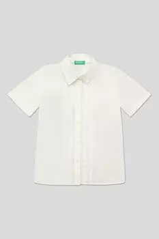 Хлопковая рубашка с коротким рукавом Benetton