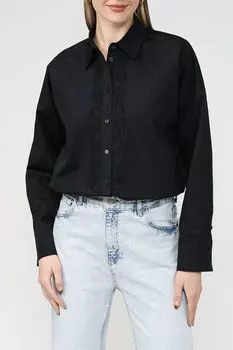 Хлопковая рубашка с кружевной отделкой Esprit Casual