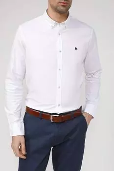 Хлопковая рубашка с логотипом бренда LERROS