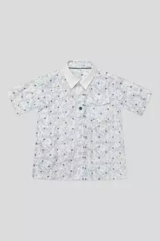 Хлопковая рубашка с мелким принтом Choupette