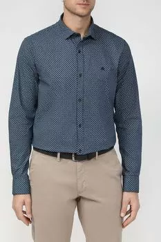 Хлопковая рубашка с мелким принтом LERROS