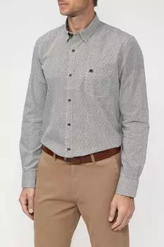 Хлопковая рубашка с мелким принтом LERROS