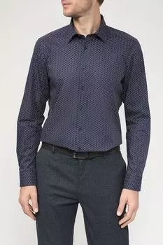 Хлопковая рубашка с мелким принтом Marvelis